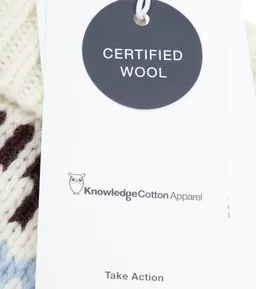 KnowledgeCotton Apparel KnowledgeCotton Apparel Beanie Wolle Druck Off white - – Produktbild 1 von 1