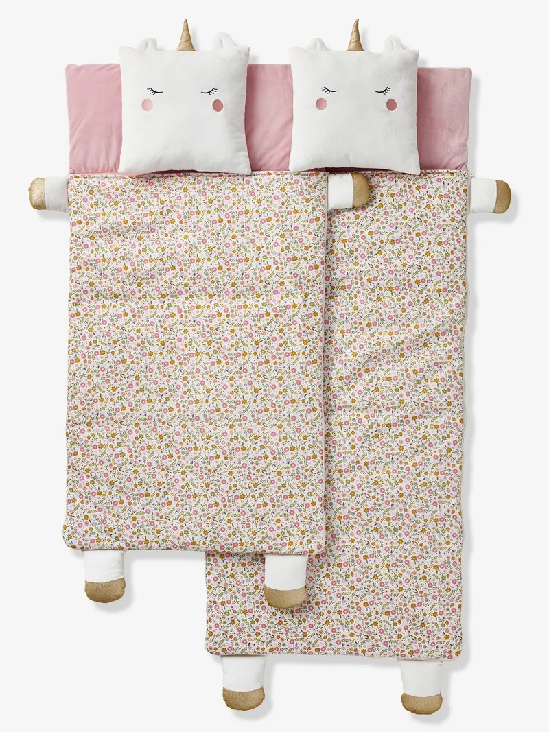 Vertbaudet Kinder Schlafsack-Set mit Kissen TIERE, Mehrfarbig, – Produktbild 2 von 4
