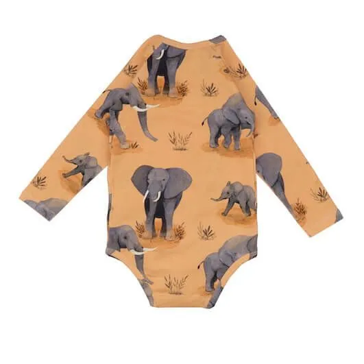 Walkiddy Walkiddy Baby Wickelbody Langarm *Elephant Family* Gots Bio – Produktbild 2 von 2
