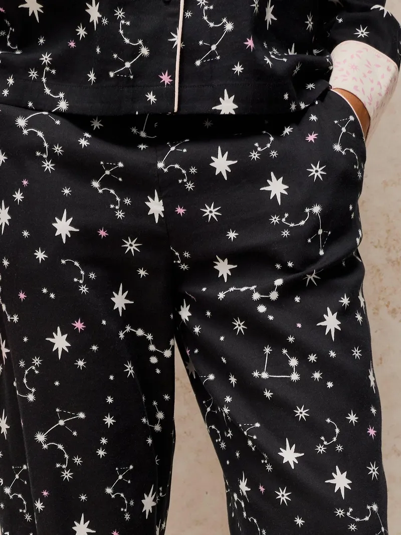 White Stuff White Stuff Pyjamahose Nina, Schwarz print, – Produktbild 3 von 4