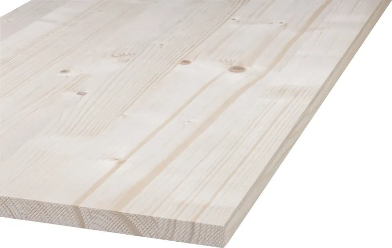 binderholz Tischplatte Leimholzplatte Nadelholz Oberfläche geschliffen 80, Rot, – Produktbild 1 von 3