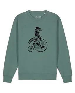 watapparel watapparel Sweatshirt Unisex T-Rex auf Fahrrad – Produktbild 1 von 1