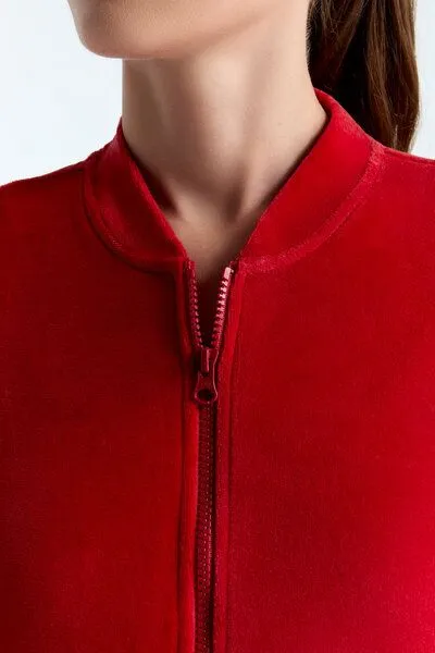Leela Cotton Leela Cotton Unisex Jacke, Ziegelrot, – Produktbild 4 von 4