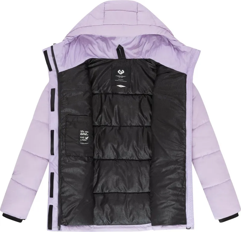 ragwear ragwear Anorak Wikesh stylische Winter Steppjacke mit Colourblocking, Lila, – Produktbild 1 von 5