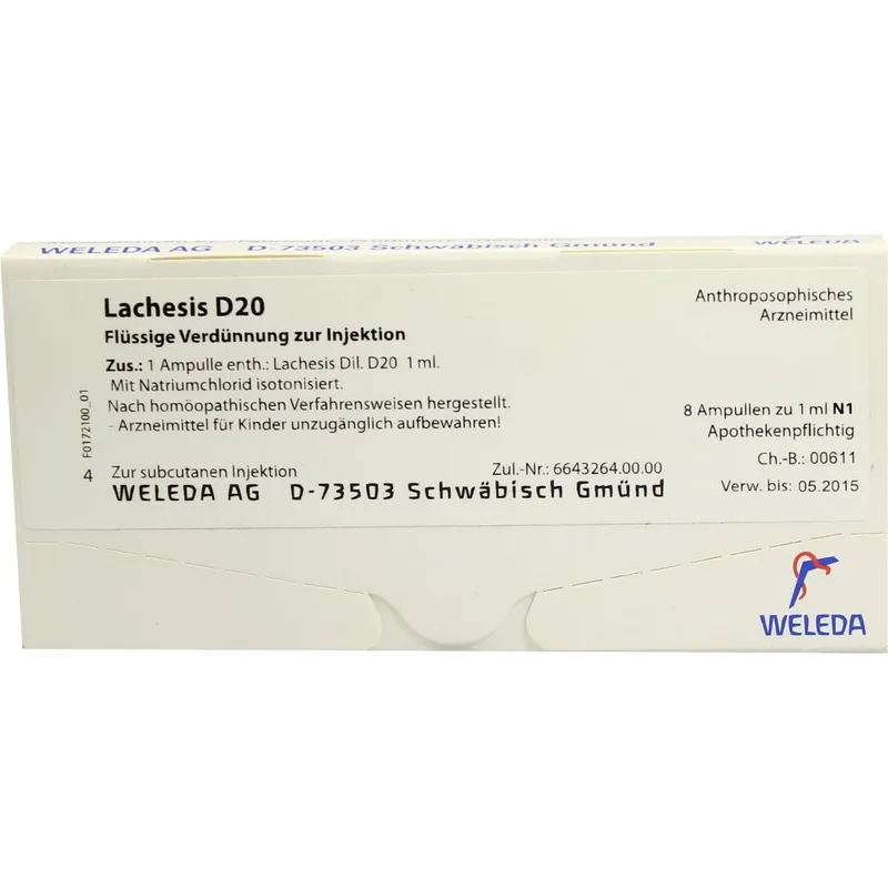 Weleda WELEDA LACHESIS D 20 Ampullen 8X1 ml Ampullen – Produktbild 1 von 1