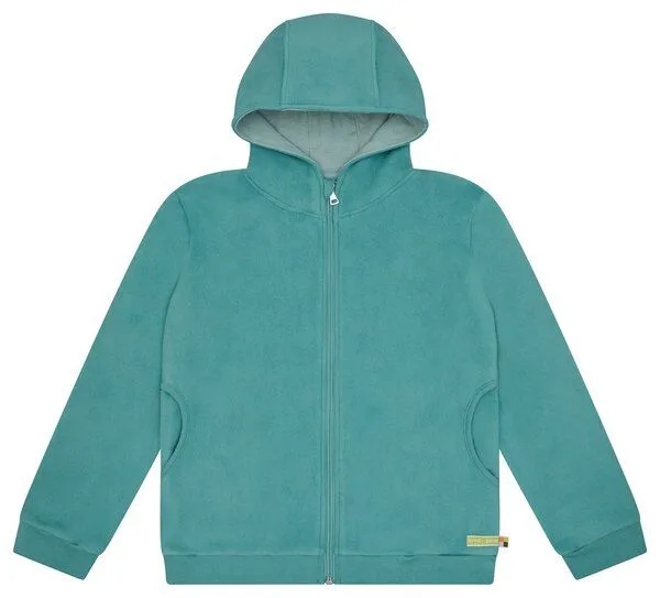 loud + proud loud + proud Kinder Jacke aus Baumwoll-Fleece, GOTS-zertifiziert, Oregano(grün), – Produktbild 1 von 3