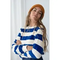 TWOTHIRDS TWOTHIRDS Damen vegan Longsleeve Hawi Ultramarine Stripes – Produktbild 1 von 1