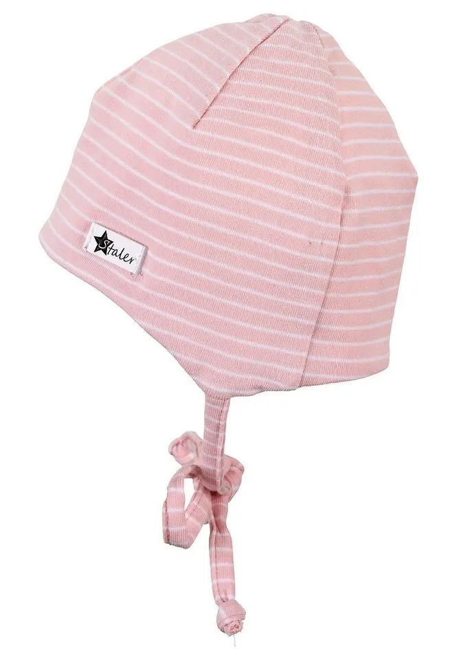 Sterntaler Sterntaler Beanie OCS Beanie (1-St) Babymütze aus Baumwolle mit Bindeband und Ohrenklappen, Blau|rosa, – Produktbild 3 von 5