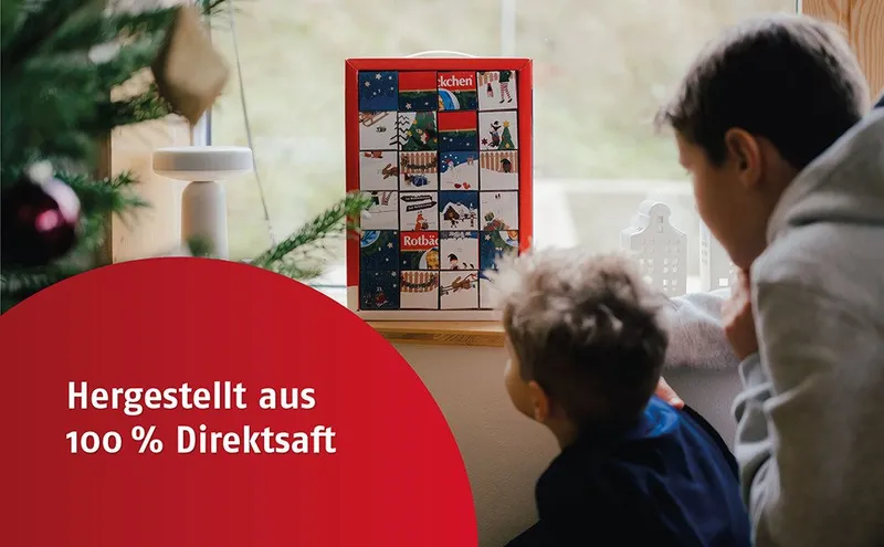 Haus Rabenhorst Lebensmittel-Adventskalender ROTBÄCKCHEN Adventskalender (24 x 125 ml) – Produktbild 4 von 5