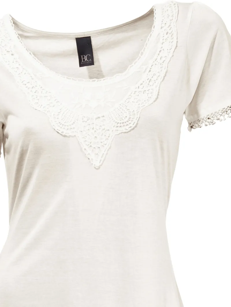 heine Longshirt ecru, Ecru, – Produktbild 1 von 2