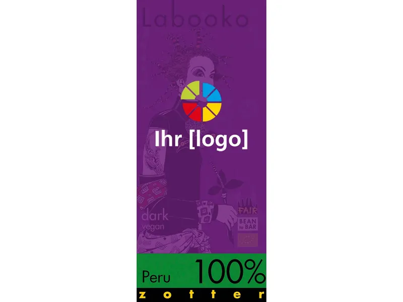 Zotter Zotter Bio-Schokolade 'Labooko' mit individuell gestalteter Banderole Peru 2 x 35 g – Produktbild 1 von 3