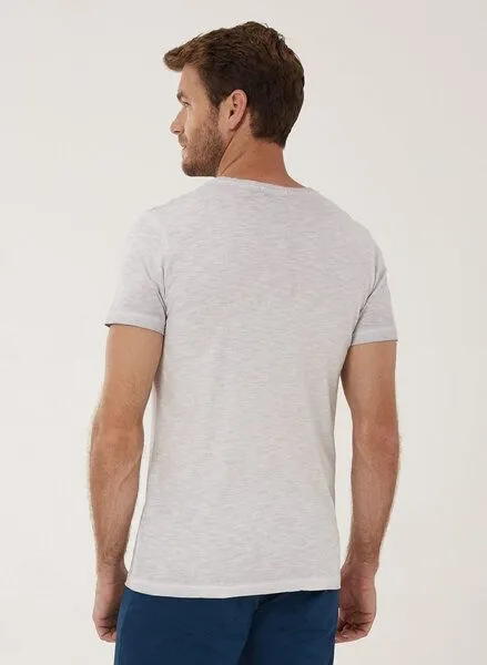 ORGANICATION ORGANICATION Garment Dyed T-Shirt aus Bio-Baumwolle mit Print, Grey, – Produktbild 4 von 4