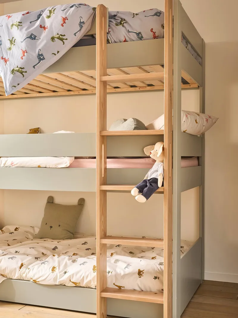 Vertbaudet Kinderbett COMPLICE mit 3 Ebenen 90x200 cm Etagenbett, Aqua, – Produktbild 2 von 4