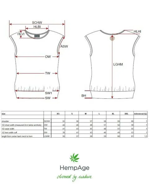 HempAge HempAge Damen Yoga T-Shirt Hanf/Bio-Baumwolle, Brick-182 orange, – Produktbild 4 von 6