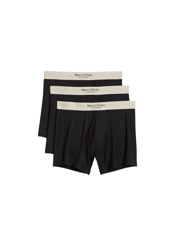 Marc O'Polo Marc O'Polo Shorts (3er Pack) für Homewear, mit bequemem Schnitt, im lässigen Stil, Schwarz, – Produktbild 1 von 4