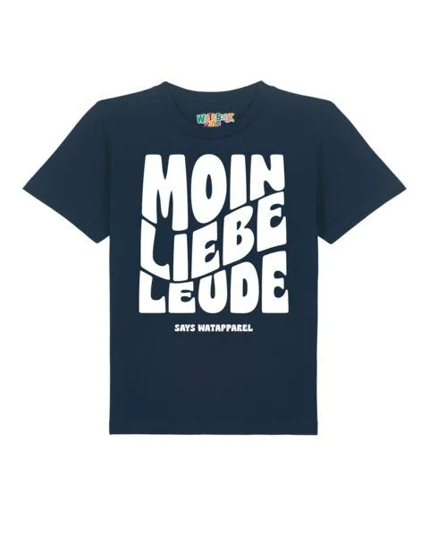 watabout.kids watabout.kids T-Shirt Kinder Moin liebe Leude, French navy, – Produktbild 1 von 3