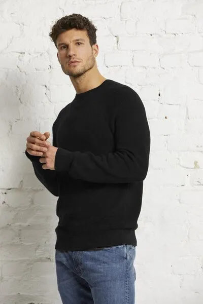 Wunderwerk Wunderwerk Core crew ribknit male, 900 black (schwarz), – Produktbild 1 von 1