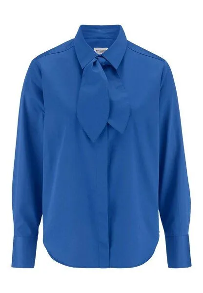 hessnatur hessnatur Bluse Relaxed aus reiner Bio-Baumwolle, Kobalt, – Produktbild 3 von 4