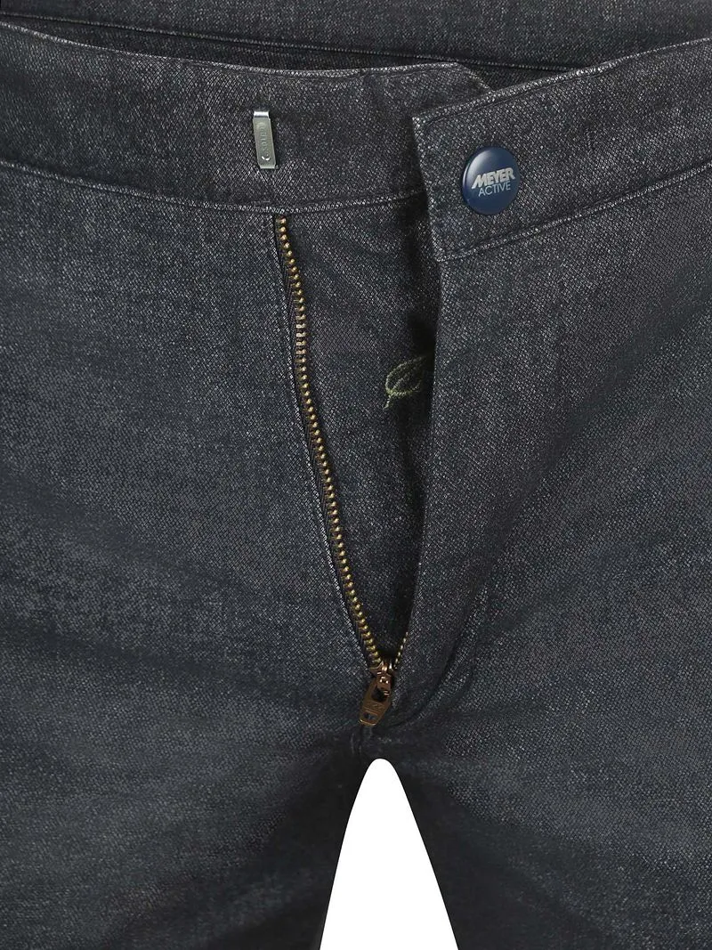 Meyer Meyer Chino Bonn Melange Marine - Größe 48, Dunkelblau, – Produktbild 3 von 4