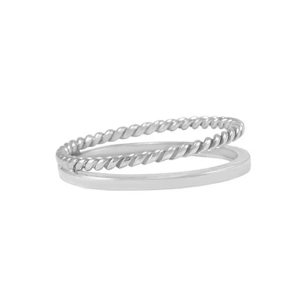 pakilia pakilia Silber Ring Kordel doppel gedreht Fair-Trade und handmade Große US 7 – Produktbild 4 von 4