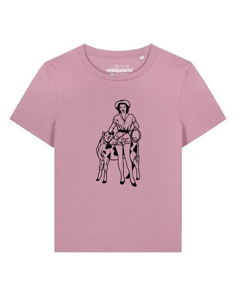 watapparel watapparel T-Shirt Frauen Cowgirl, Lilac dream, – Produktbild 1 von 3