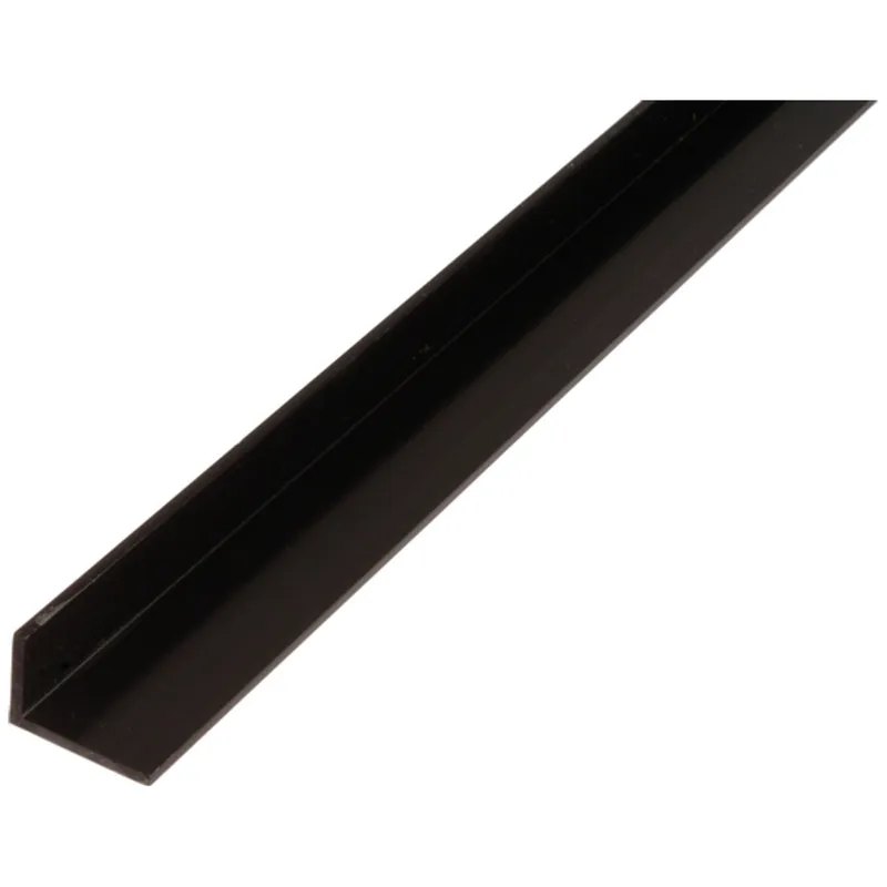Alberts ALBERTS Winkelprofil, ungleichsch., PVC schwarz, LxBxHxS 2000 x 20 x 10 x 1,5 mm – Produktbild 1 von 1