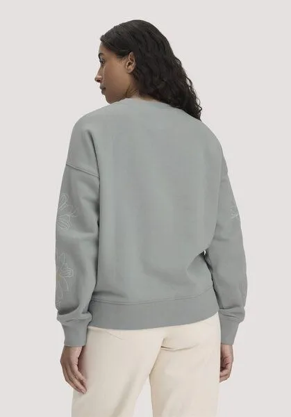 hessnatur hessnatur Sweatshirt mit Stickerei Oversized aus Bio-Baumwolle mit recycelter Baumwolle, Nebelblau, – Produktbild 2 von 4