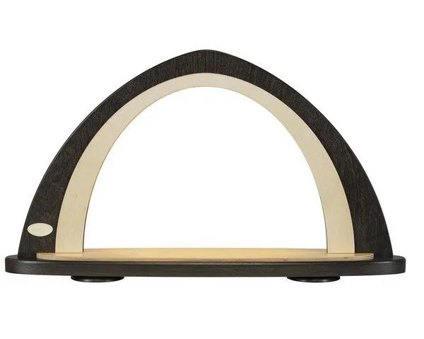 Weigla® Holzkunst Weigla® Holzkunst Moderner Schwibbogen zum Selberbestücken NEU mit LED Beleuchtung, Braun-natur, – Produktbild 2 von 3