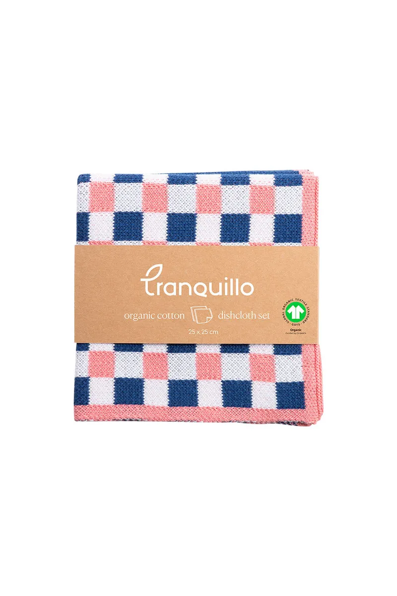 Tranquillo Abwaschtuch CHECK (Bio-Baumwolle) - blau – Produktbild 1 von 2