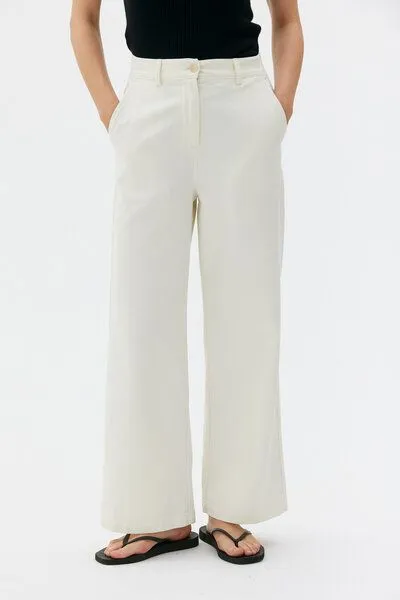 Maska Maska DIZA High Waist Straight Leg Pants, Offwhite – Produktbild 2 von 3