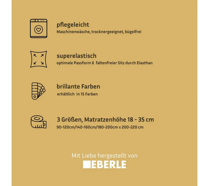 bellana Spannbettlaken bellana deluxe mit Elasthan, Jersey 230 g/m², Premium-Qualität, Jersey-Elasthan, Gummizug: rundum, (1 Stück), mit 5% Elasthan, für Matratzen bis 35cm Höhe, bügelfrei, faltenfrei, Lila, – Produktbild 5 von 5