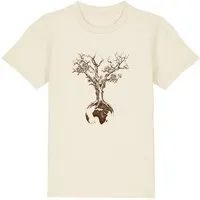 Life Tree Life-Tree Shirt aus Biobaumwolle Fairwear für Kids "Weltenbaum" in verschiedenen Farben, Vintage white, – Produktbild 1 von 1