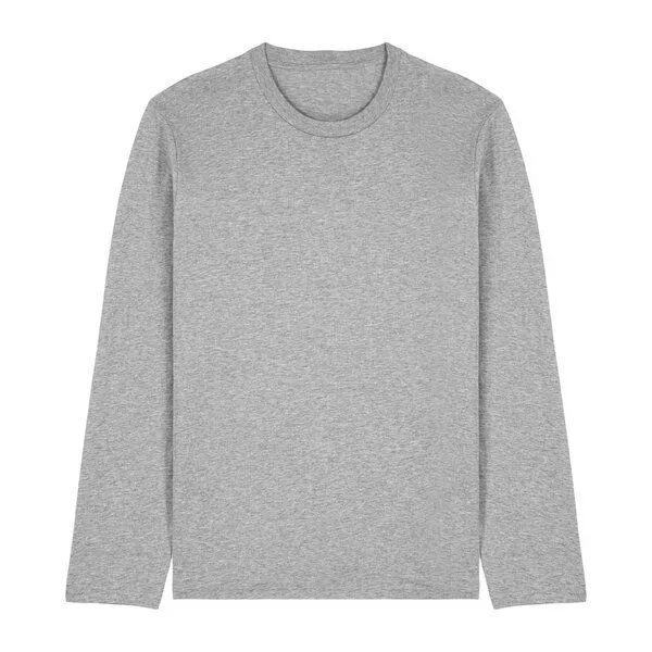 NATIVE SOULS NATIVE SOULS Longsleeve Basic Herren aus Bio-Baumwolle, Grey melange, – Produktbild 1 von 2
