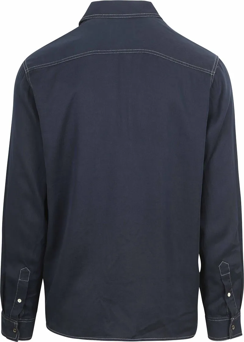 Scotch and Soda Scotch and Soda Hemd Solid Tencel Navy, Dunkelblau, – Produktbild 3 von 3
