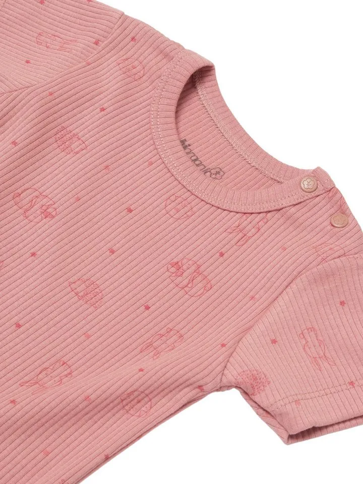 Biorganic Biorganic Kurzarmbody Baby Nature Relax Modal für Jungen und Mädchen Unisex Kurzarm (1-tlg) gerippte Textilstruktur (Ripp), Modal und Bio-Baumwolle, Größe 56 - 86, Rot, – Produktbild 2 von 4