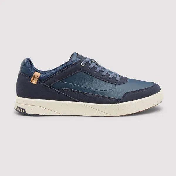SAOLA SAOLA Quito M - leicht & vegan Sneaker mit elastischen Schnürsenkeln, Navy, – Produktbild 1 von 4