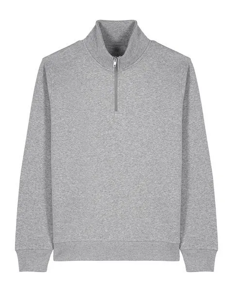Greenspired Greenspired Mittelschweres Unisex Quarterzip Sweatshirt 280g/m² XXS-5XL, Meliertes grau, – Produktbild 1 von 1