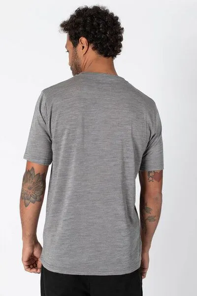 JECKYBENG JECKYBENG The MERINO T-Shirt - Unisex aus 100% Merinowolle, Grey melange, – Produktbild 3 von 4