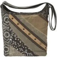 Sunsa Sunsa Damen Umhängetasche. Canvas Hobo Tasche in Patchwork Design – Produktbild 1 von 1