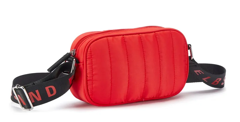 Elbsand Elbsand Umhängetasche Minibag, Crossbody Bag, Damentasche, Schultertasche, Handtasche Damen zum Umhängen aus weichem Material mit Steppung VEGAN, Rot, – Produktbild 2 von 5