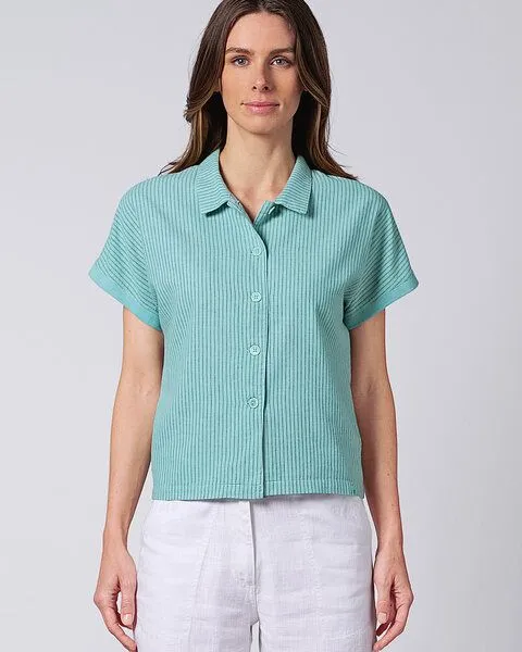 HempAge HempAge Hanf Bluse, Lake (grün), – Produktbild 3 von 3