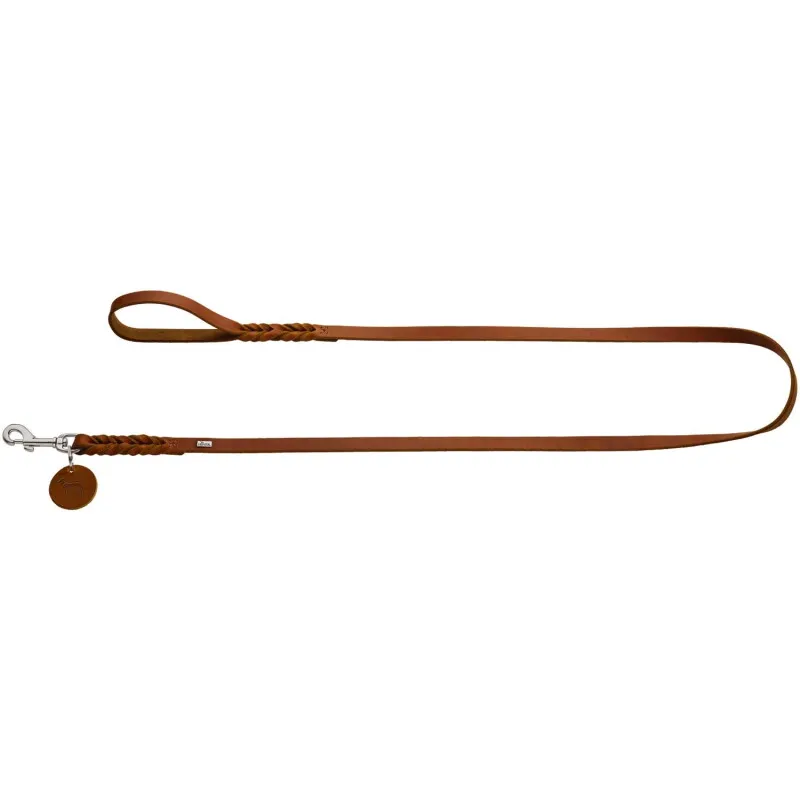 Hunter Hunter Führleine Solid Education cognac 1,1 cm, 1,1 m, Cognac, – Produktbild 1 von 2