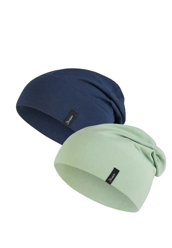 Sterntaler Sterntaler Beanie OCS Beanie Doppelpack (1-St) OCS Kindermützen aus unifarbenem Singlejersey im Doppelpack, Bunt, – Produktbild 1 von 5