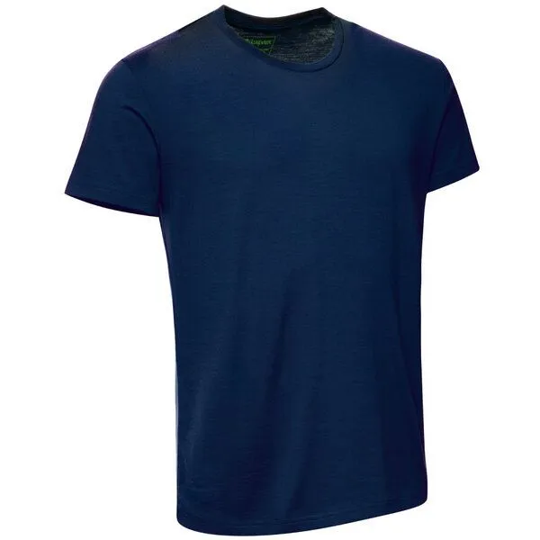 Kaipara - Merino Sportswear Kaipara - Merino Sportswear Merino kurzarm Unterhemd Herren Regularfit 200, Blau, – Produktbild 2 von 2
