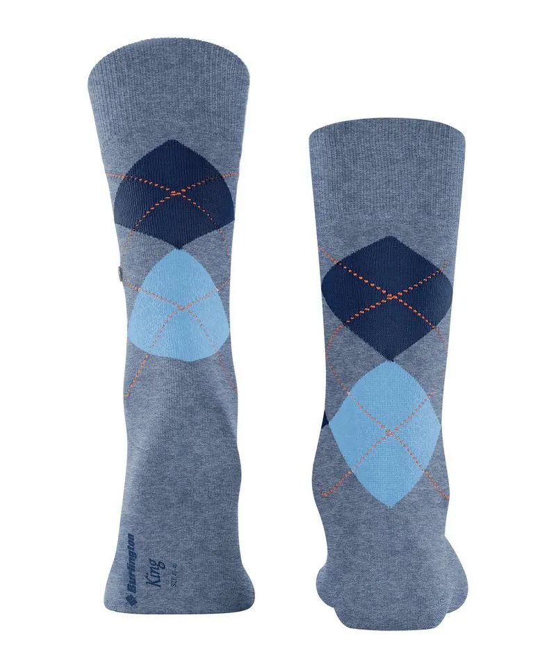 Burlington Burlington Socken King Einheitsgröße 40-46, Argyle-Muster, Burlington-Clip, Blau, – Produktbild 3 von 6