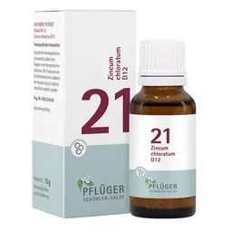Biochemie Pflüger Schüßler-Salze Biochemie Pflüger 21 Zincum Chlor. D12 Globuli – Produktbild 1 von 1