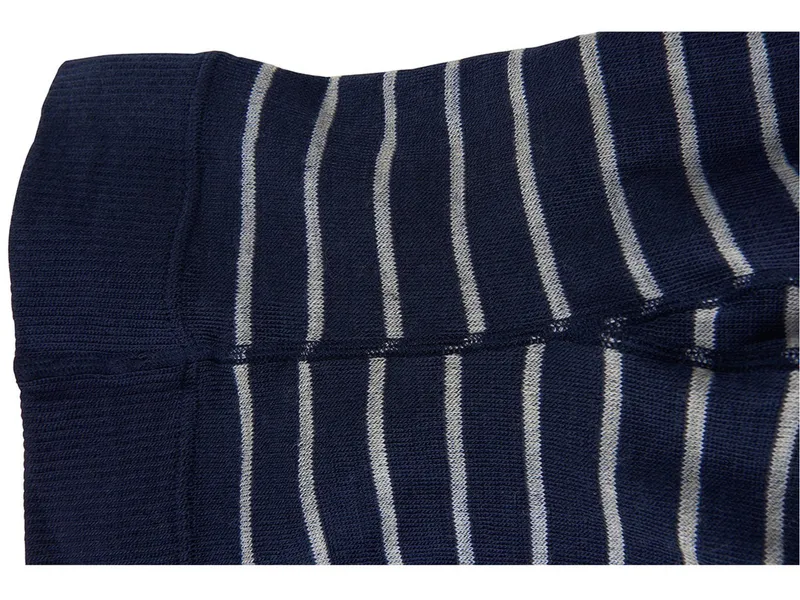 grödo Kinder Leggings Schurwolle Baumwolle (kbA) blau-geringelt Gr.5-6, Blau, mehrfarbig, – Produktbild 2 von 2