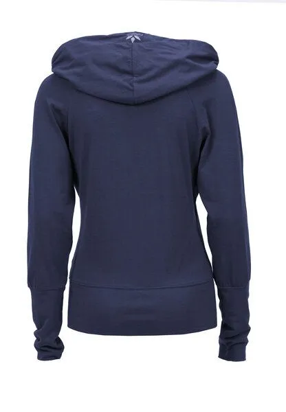 Jaya Jaya DEVI - Damen - Jacke mit Kapuze für Yoga und Freizeit, Nighblue/blau, – Produktbild 3 von 3