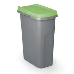 Casaria® Mülleimer Grau/Grün Kunststoff 25L – Produktbild 1 von 1