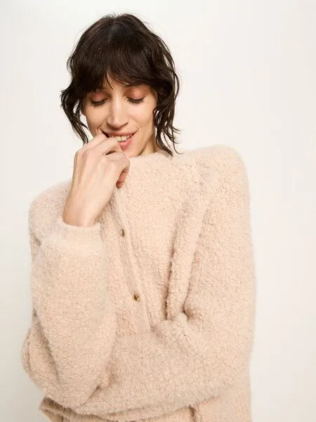 LANIUS LANIUS Boucle College Strickjacke, Nude, – Produktbild 4 von 4